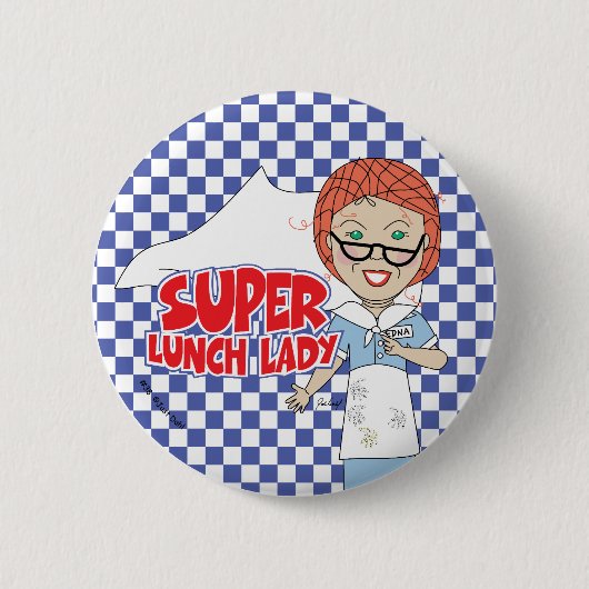ランチすごいレディーボタン 缶バッジ (正面)