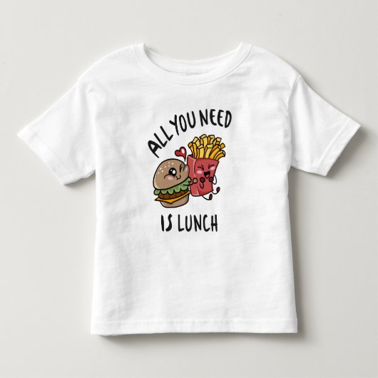ランチだけあればいい トドラーTシャツ (正面)