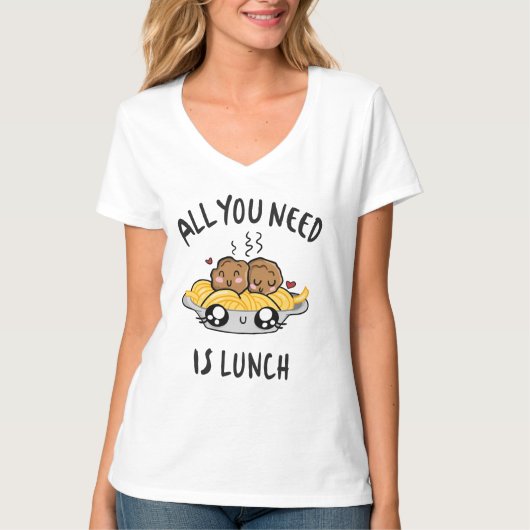ランチだけあればいい Tシャツ (正面)