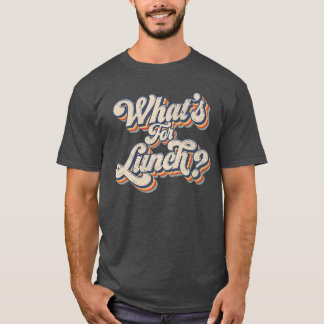 ランチって何?面白いランチレディ ビンテージ Tシャツ