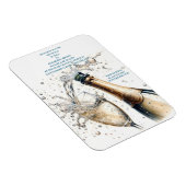 ランチとバブルを添えたブライダルシャワー マグネット (右側)