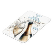 ランチとバブルを添えたブライダルシャワー マグネット (左側)