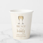 ランチとバブルエンゲージメントパーティーランチ 紙コップ (正面)