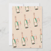 ランチとバブルリー エレガントな結婚前お披露目招待状 招待状 (裏面)