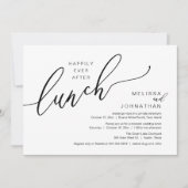 ランチの後ずっと楽しくロマンチックなポスト結婚の 招待状 (正面)