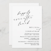 ランチの後結婚楽しいお祝い 招待状 (正面/裏面)