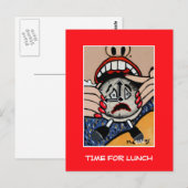 ランチの時間 – 時間 ポストカード (正面/裏面)