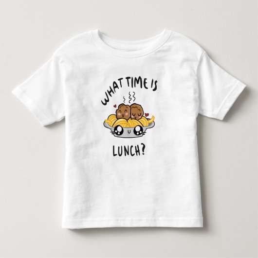 ランチはいつ？ トドラーTシャツ (正面)