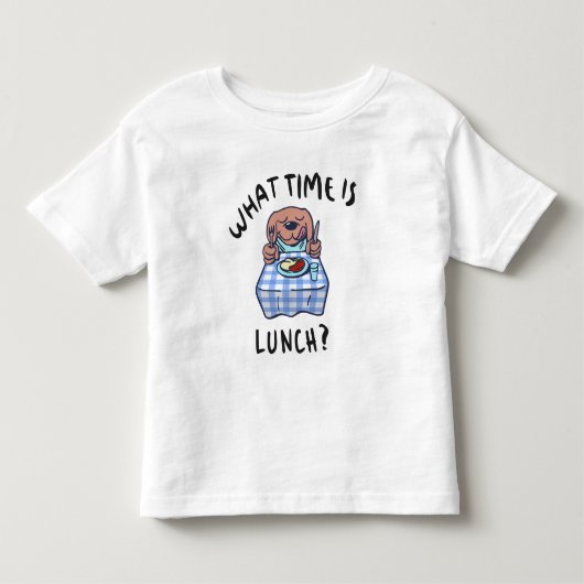 ランチは何時ですか トドラーTシャツ (正面)