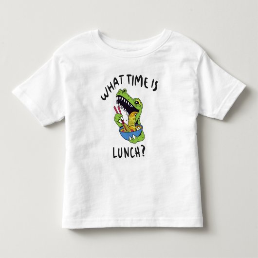 ランチは何時ですか トドラーTシャツ (正面)