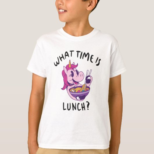 ランチは何時ですか Tシャツ (正面)