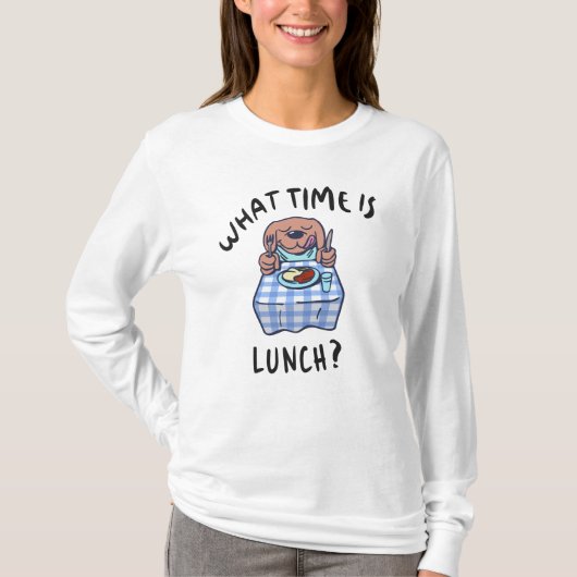 ランチは何時ですか Tシャツ (正面)