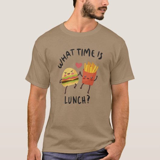 ランチは何時ですか Tシャツ (正面)