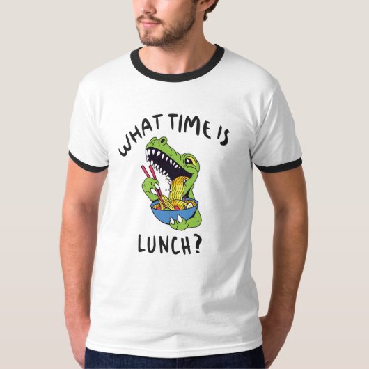 ランチは何時ですか Tシャツ (正面)