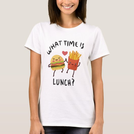 ランチは何時ですか Tシャツ (正面)