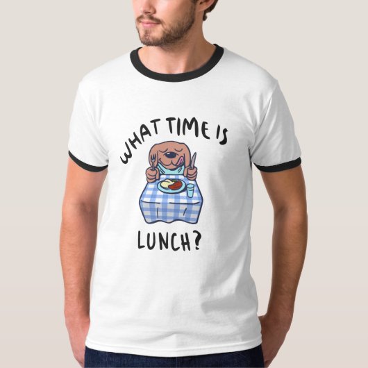 ランチは何時ですか Tシャツ (正面)
