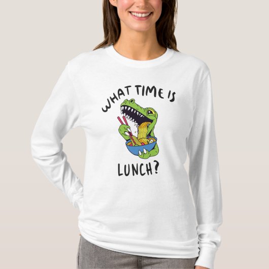 ランチは何時ですか Tシャツ (正面)