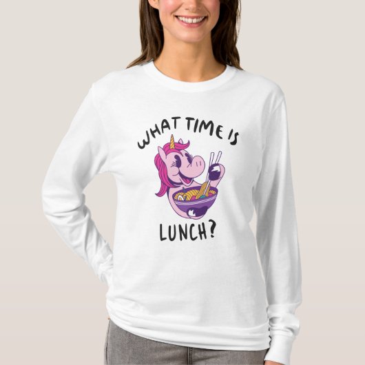 ランチは何時ですか Tシャツ (正面)