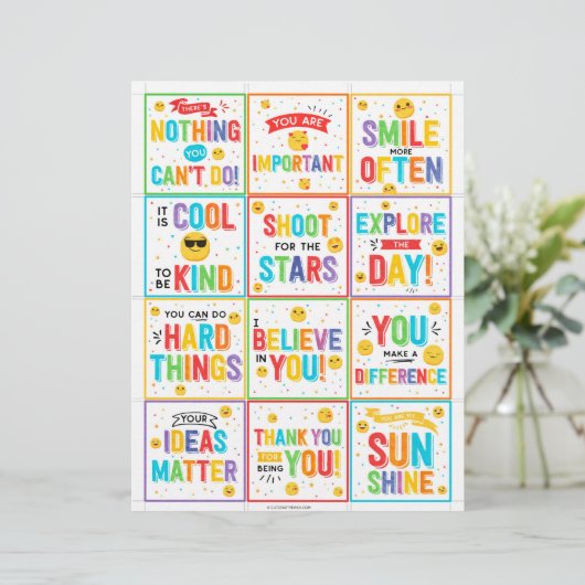 ランチやる気を起こさせるボックスノート子供ランチボックスカード (スタンド正面)