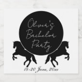 ランチアンドライドをテーマにしたバチュラーパーティ ビールラベル (シングルラベル)