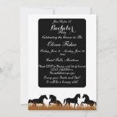 ランチアンドライドをテーマにしたバチュラーパーティ 招待状 (正面)