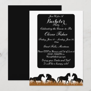 ランチアンドライドをテーマにしたバチュラーパーティ 招待状