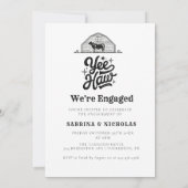 ランチウエスタンカントリーカウボーイ婚約 招待状 (裏面)