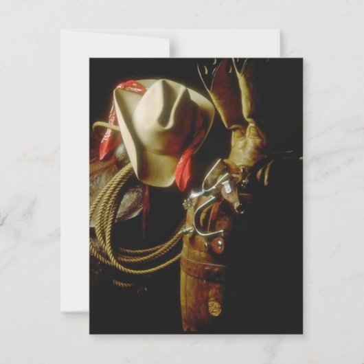 ランチウエスタン衣服ギアアナウンス空白の招待状 招待状 (正面)