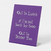 ランチオフィスおもしろいのユーモアのあるジョーク 台座サイン (正面)