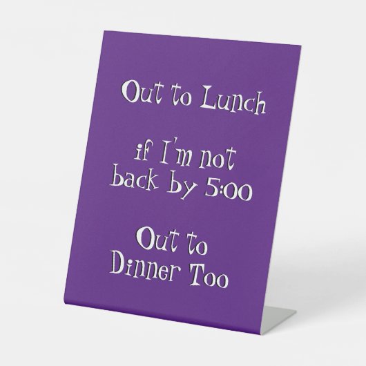 ランチオフィスおもしろいのユーモアのあるジョーク 台座サイン (正面)