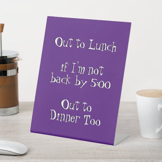 ランチオフィスおもしろいのユーモアのあるジョーク 台座サイン (インサイチュ)