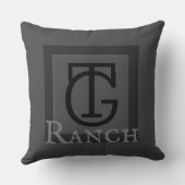 ランチキャトルブランドカスタムイニシャル クッション (裏面)