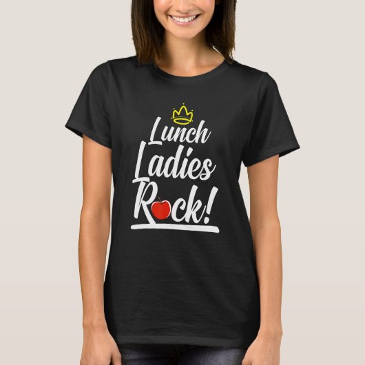 ランチクールレディ女性女子校食堂ウォーク Tシャツ (正面)