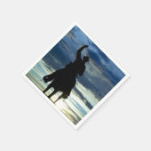 ランチサンセット乗馬カウボーイシルエット スタンダードカクテルナプキン (角)