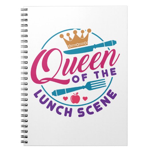 ランチシーンのランチレディークイーン ノートブック (正面)