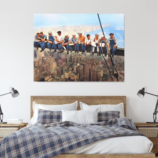 ランチタイムアトア超高層ビルリマスター1932 キャンバスプリント (インサイチュ (寝室))