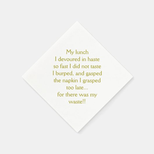 ランチタイムリメリック スタンダードカクテルナプキン (角)