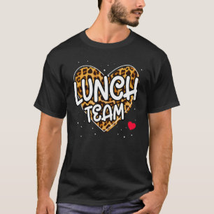 ランチチームグループヒョウのマッチング学校精神ダ Tシャツ