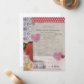 ランチデイバレンタインデイカード ノートカード (正面/裏面インサイチュ)