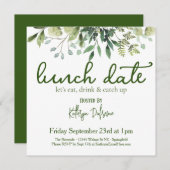 ランチデーパーソナライズされたト 招待状 (正面/裏面)
