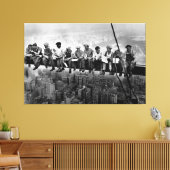 ランチトップA超高層ビル1932 NYCアイアンワーカー キャンバスプリント (インサイチュ (リビング))