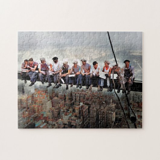 ランチトップA超高層ビルC1932カラーレドゥックス ジグソーパズル (横)