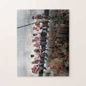 ランチトップA超高層ビルC1932カラーレドゥックス ジグソーパズル (縦)