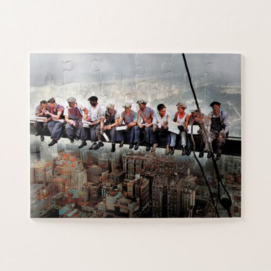 ランチトップA超高層ビルC1932カラーレドゥックス ジグソーパズル (横)