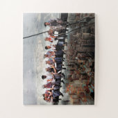 ランチトップA超高層ビルC1932カラーレドゥックス ジグソーパズル (縦)