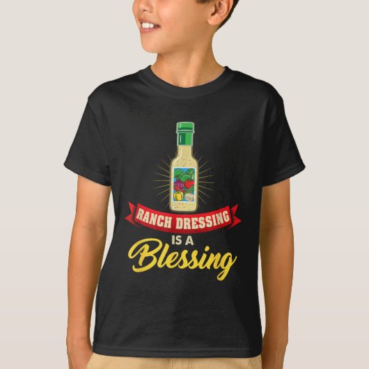ランチドレッシング賛美はAの食べおもしろい物お気に入りのC Tシャツ (正面)