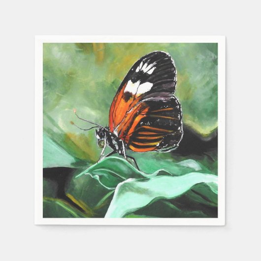 ランチナプキンズ – バタフライデザイン スタンダードカクテルナプキン (正面)