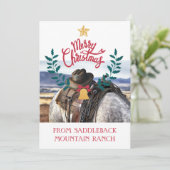 ランチファーム素朴ビジネスクリスマスグリーティングカード (スタンド正面)