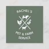 ランチフ気にァングペット着座サービス スクエア名刺 (正面)