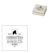 ランチホースヘッドシルエット差出人住所 | ラバースタンプ (押印)